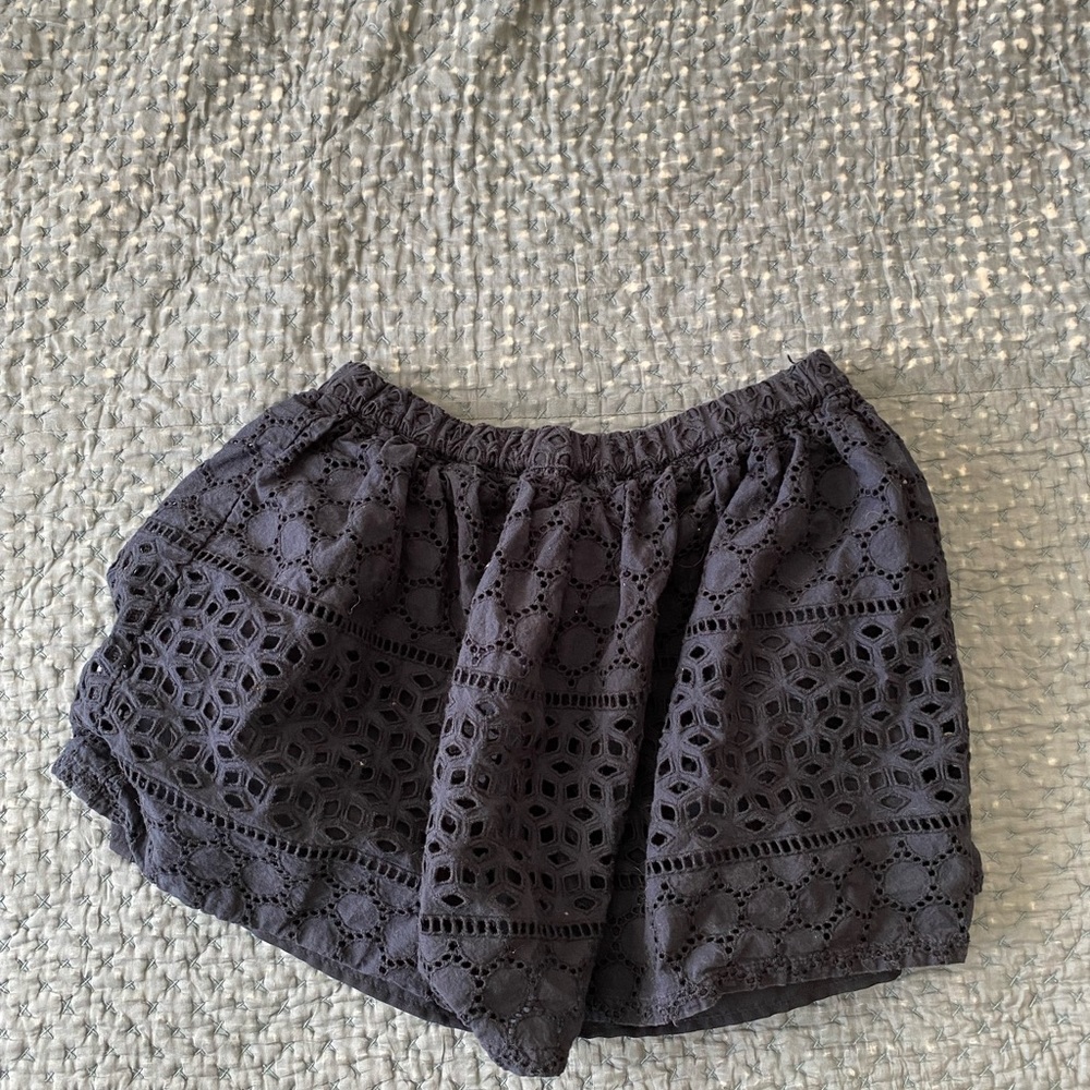 H&M GIRLS PATTERNED SKIRT NAVY